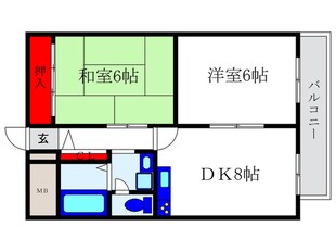 アパートメントビル多田の物件間取画像